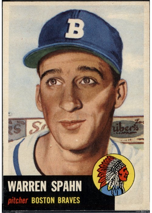 1953 Topps #147 Warren Spahn, Boston Braves