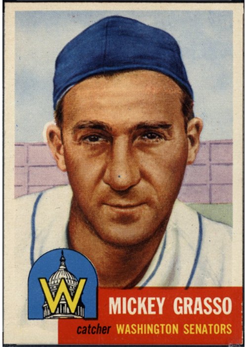 1953 Topps #148 Mickey Grasso, Washington Senators