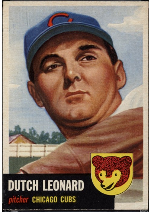 1953 Topps #155 Dutch Leonard, Chicago Cubs