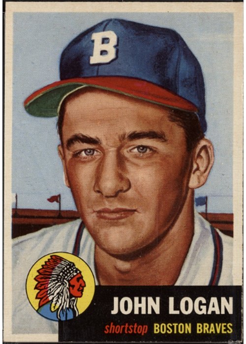 1953 Topps #158 Johnny Logan, Boston Braves