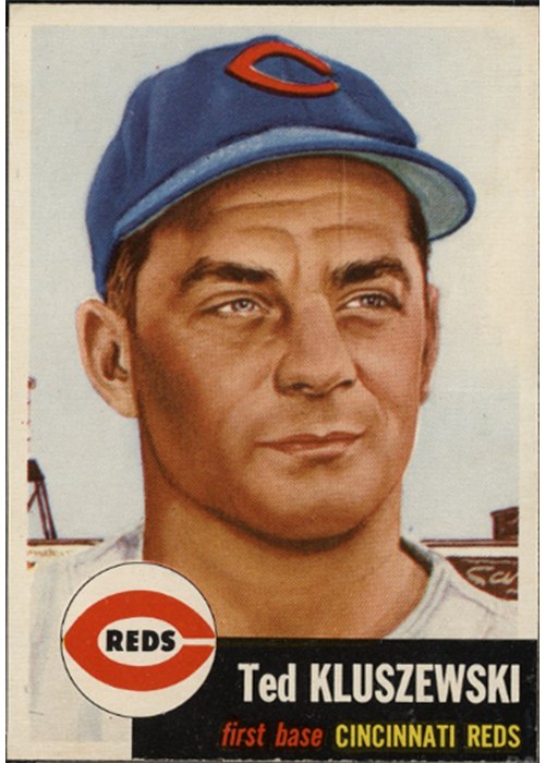 1953 Topps #162 Ted Kluszewski, Cincinnati Reds