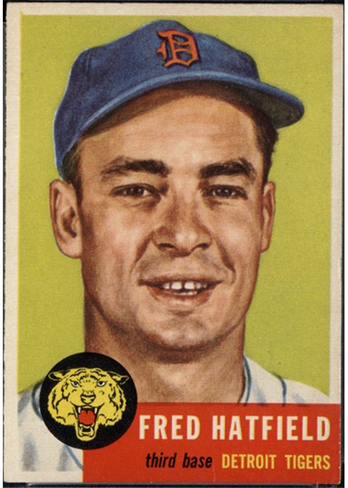 1953 Topps #163 Fred Hatfield, Detroit Tigers