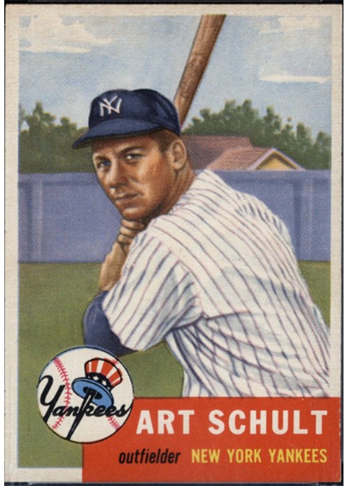 1953 Topps #167 Art Schult, New York Yankees