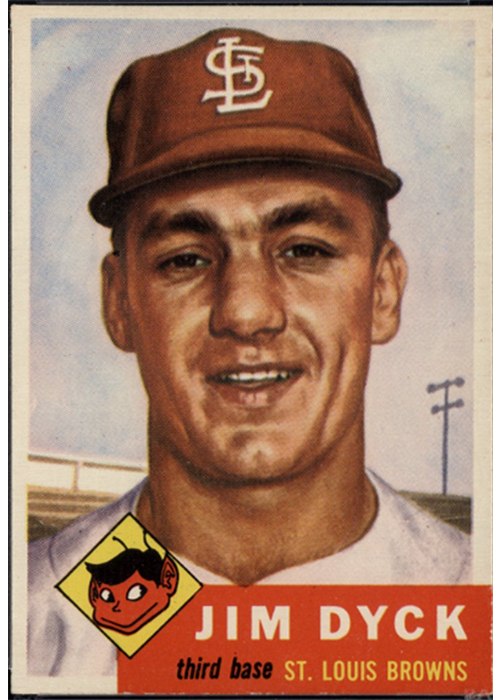 1953 Topps #177 Jim Dyck, St. Louis Browns