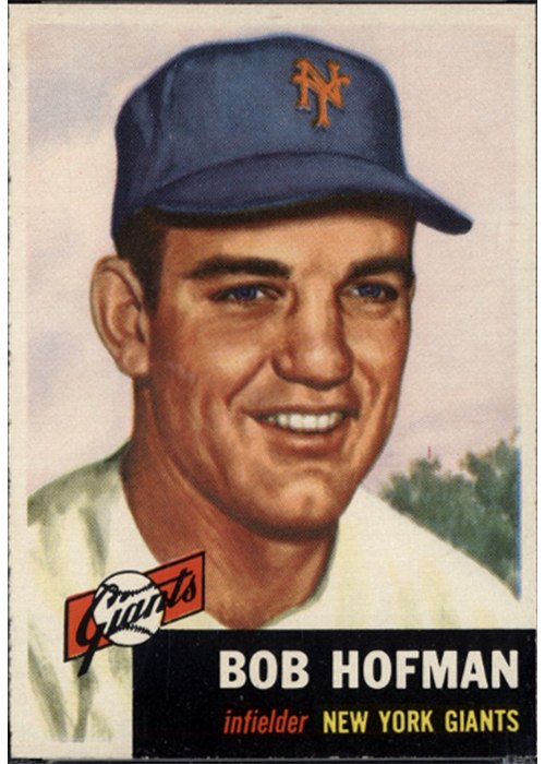 1953 Topps #182 Bobby Hofman, New York Giants