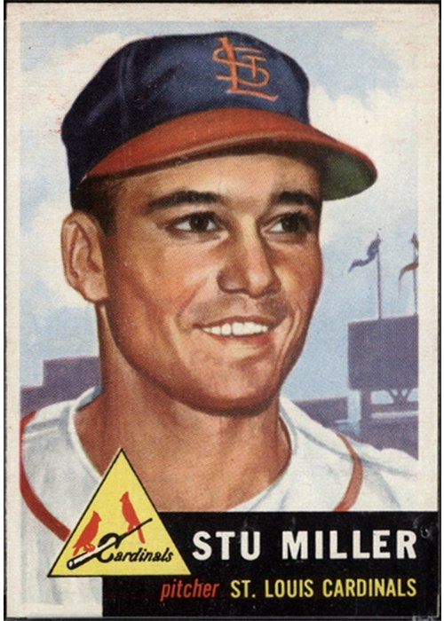 1953 Topps #183 Stu Miller, St. Louis Cardinals
