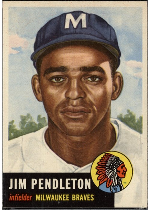 1953 Topps #185 Jim Pendleton, Milwaukee Braves