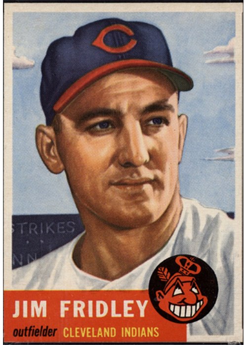 1953 Topps #187 Jim Fridley, Cleveland Indians