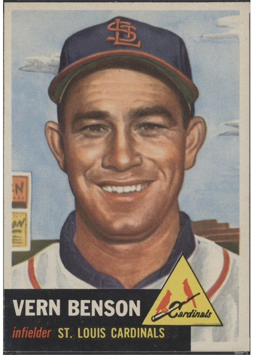 1953 Topps #205 Vern Benson, St. Louis Cardinals