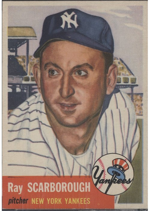 1953 Topps #213 Ray Scarborough, New York Yankees