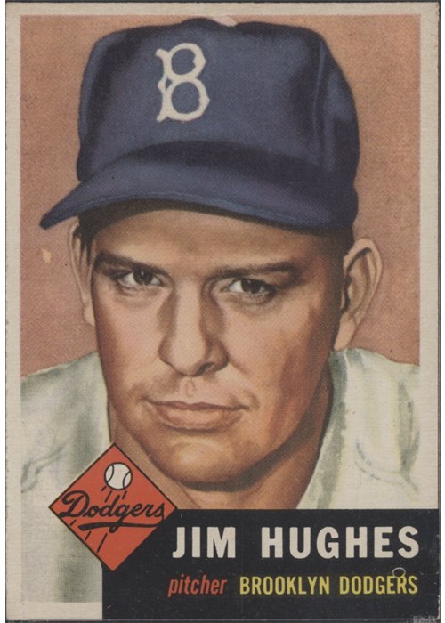 1953 Topps #216 Jim Hughes, Brooklyn Dodgers