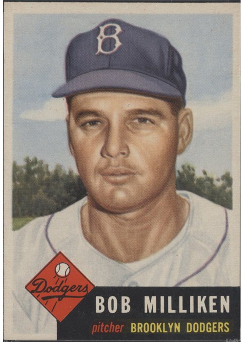 1953 Topps #221 Bob Milliken, Brooklyn Dodgers