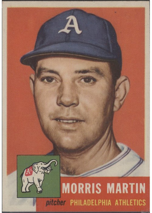 1953 Topps #227 Morris Martin, Philadelphia Athletics