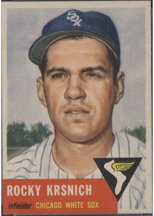1953 Topps #229 Rocky Krsnich, Chicago White Sox