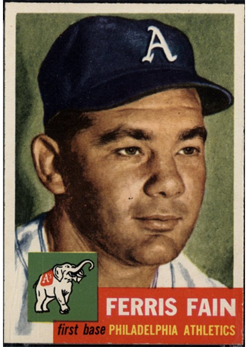 1953 Topps #24 Ferris Fain, Philadelphia Athletics