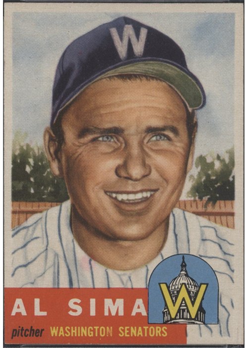 1953 Topps #241 Al Sima, Washington Senators