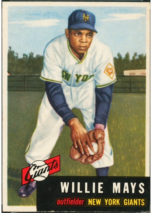 1953 Topps #244 Willie Mays, New York Giants