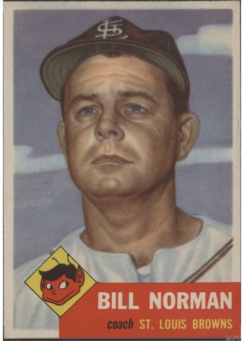 1953 Topps #245 Bill Norman, St. Louis Browns