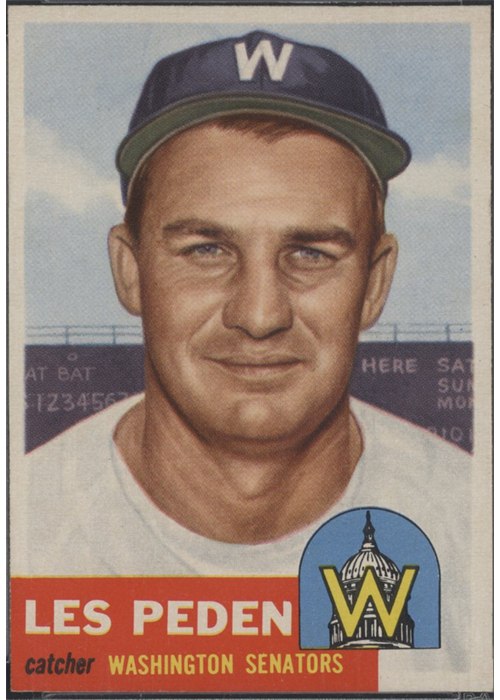 1953 Topps #256 Les Peden, Washington Senators