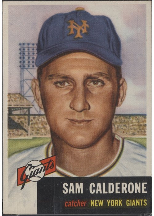 1953 Topps #260 Sam Calderone, New York Giants