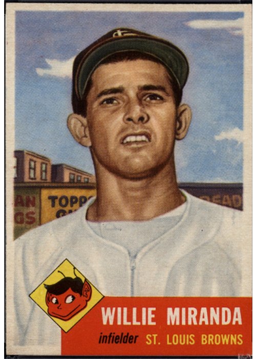1953 Topps #278 Willy Miranda, St. Louis Browns