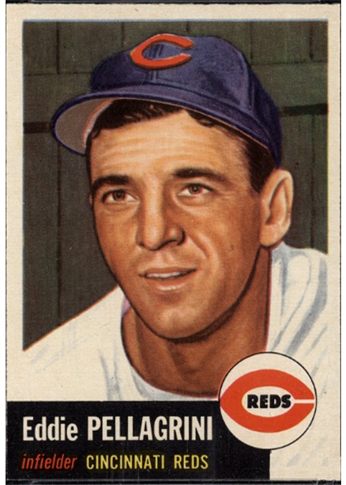1953 Topps #28 Eddie Pellagrini, Cincinnati Reds