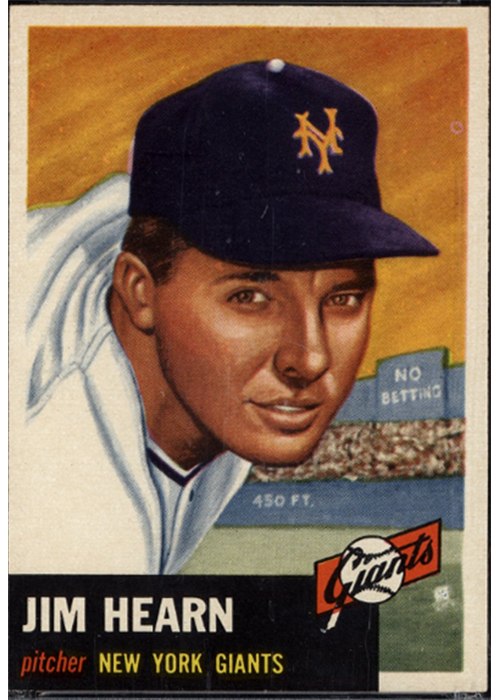 1953 Topps #38 Jim Hearn, New York Giants