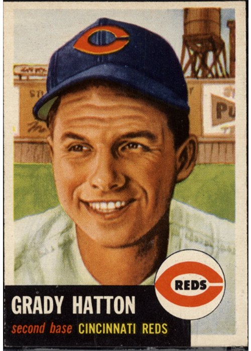 1953 Topps #45 Grady Hatton, Cincinnati Reds