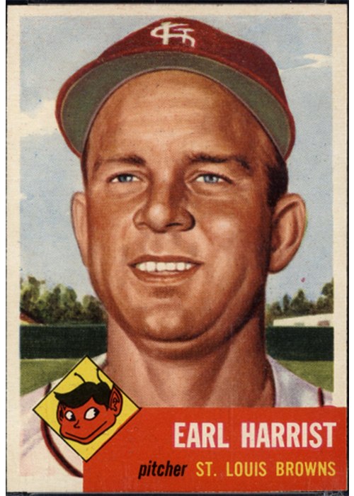 1953 Topps #65 Earl Harrist, St. Louis Browns