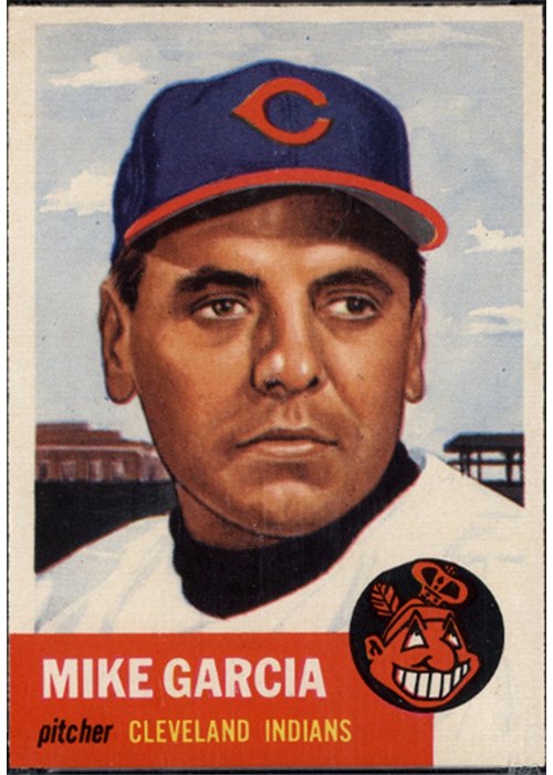 1953 Topps #75 Mike Garcia, Cleveland Indians