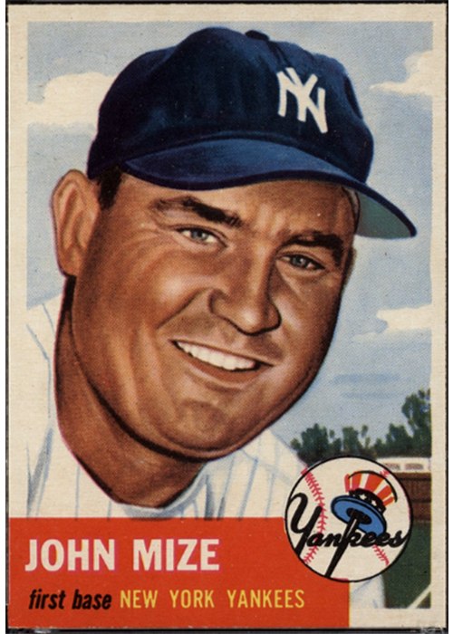 1953 Topps #77 Johnny Mize, New York Yankees