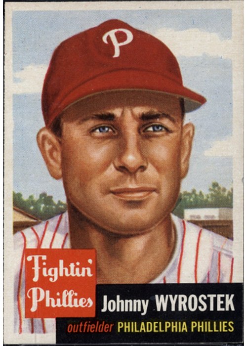 1953 Topps #79 Johnny Wyrostek, Philadelphia Phillies