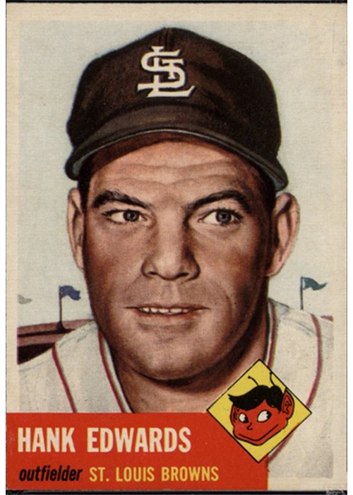 1953 Topps #90 Hank Edwards, St. Louis Browns