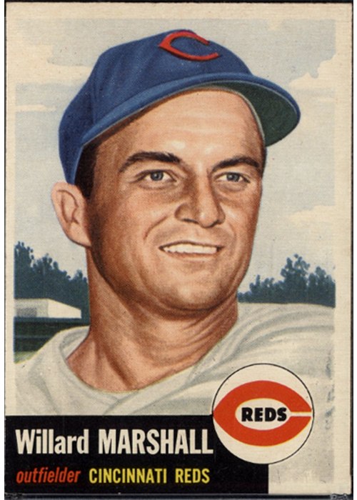 1953 Topps #95 Willard Marshall, Cincinnati Reds