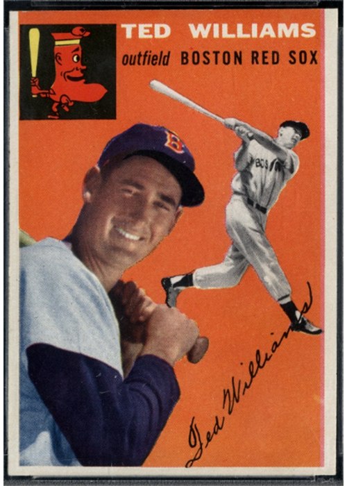 1954 Topps #1 Ted Williams, Boston Red Sox (front)