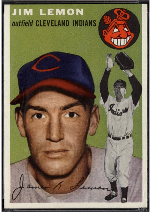 1954 Topps #103 Jim Lemon, Cleveland Indians (front)