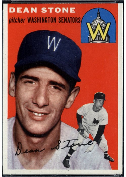 1954 Topps #114 Dean Stone, Washington Senators (front)