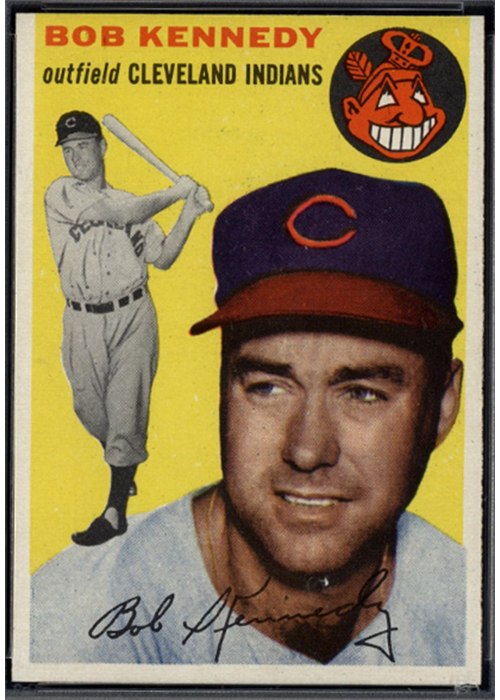 1954 Topps #155 Bob Kennedy, Cleveland Indians (front)
