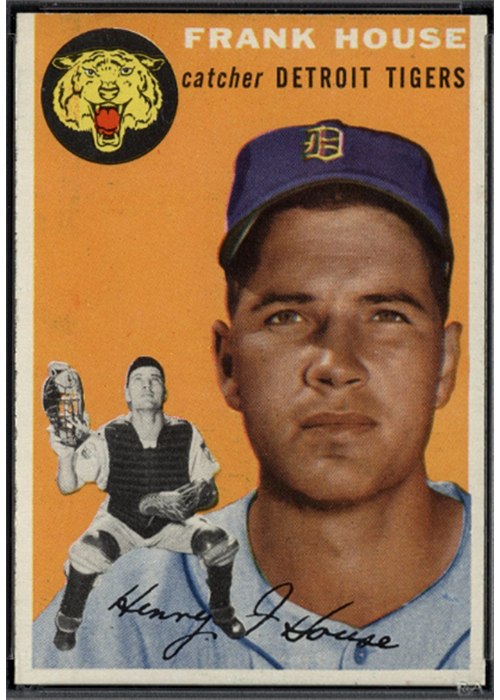 1954 Topps #163 Frank House, Detroit Tigers (front)