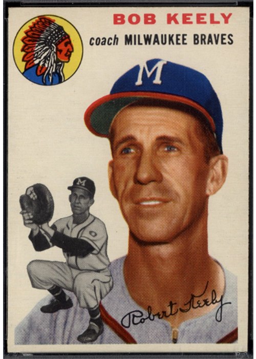 1954 Topps #176 Bob Keely, Milwaukee Braves (front)