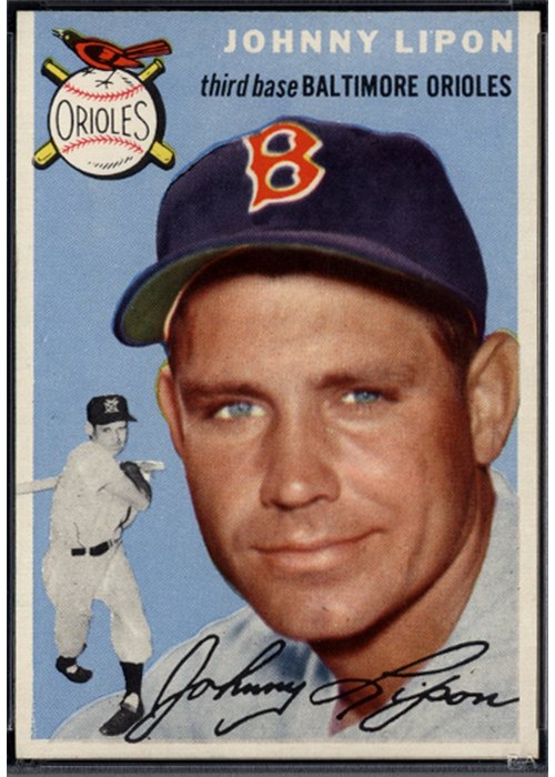 1954 Topps #19 Johnny Lipon, Chicago White Sox (front)
