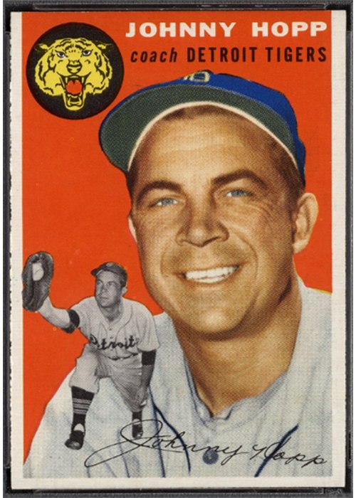 1954 Topps #193 Johnny Hopp, Detroit Tigers (front)