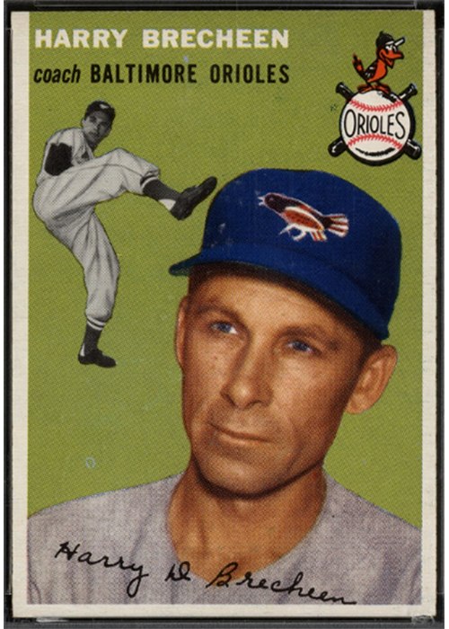 1954 Topps #203 Harry Brecheen, Baltimore Orioles (front)