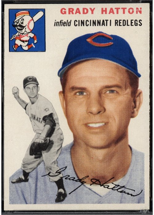 1954 Topps #208 Grady Hatton, Cincinnati Redlegs (front)