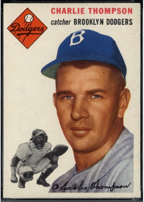 1954 Topps #209 Charlie Thompson, Brooklyn Dodgers (front)