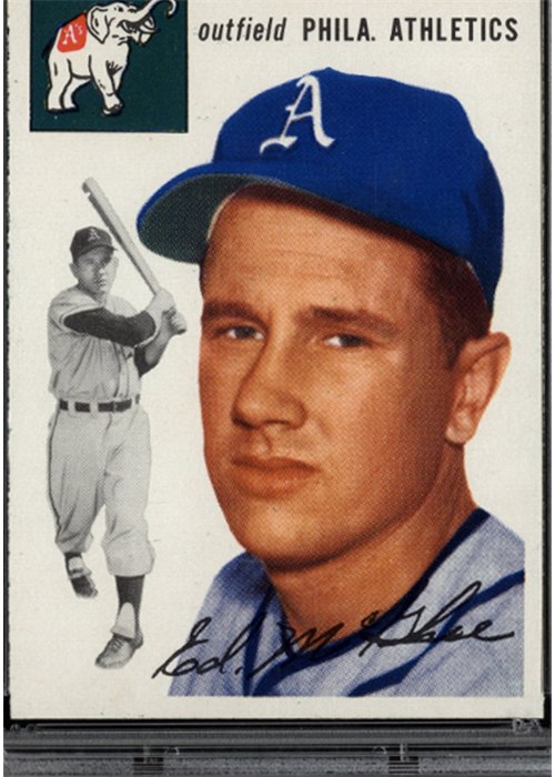 1954 Topps #215 Ed McGhee, Philadelphia Athletics (front)