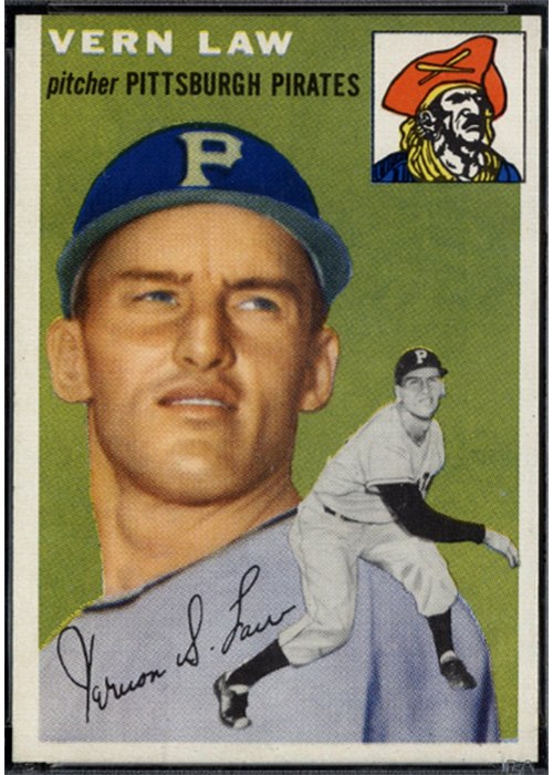 1954 Topps #235 Vern Law, Pittsburgh Pirates (front)