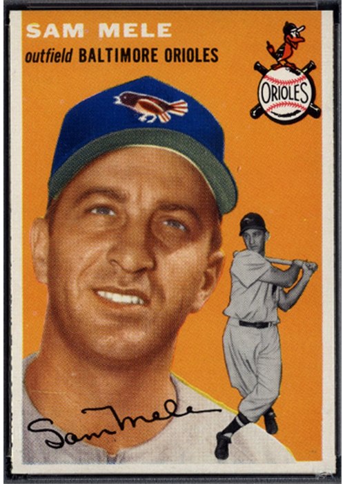 1954 Topps #240 Sam Mele, Baltimore Orioles (front)