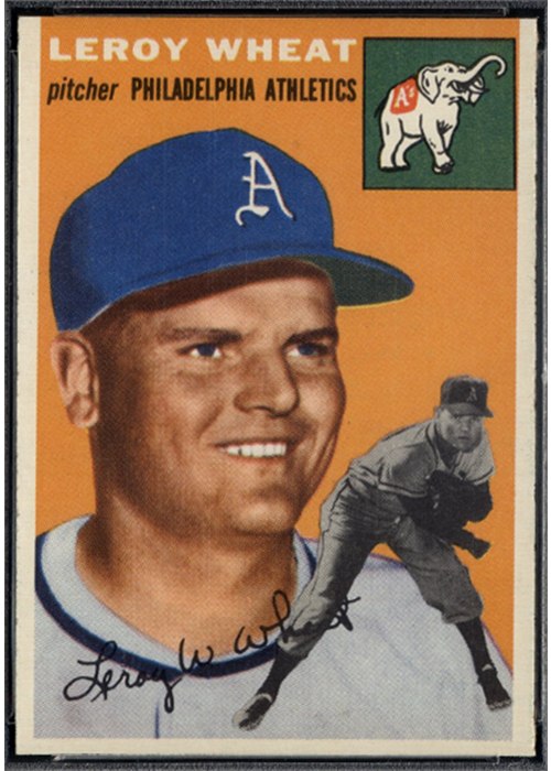 1954 Topps #244 Leroy Wheat, Philadelphia Athletics (front)