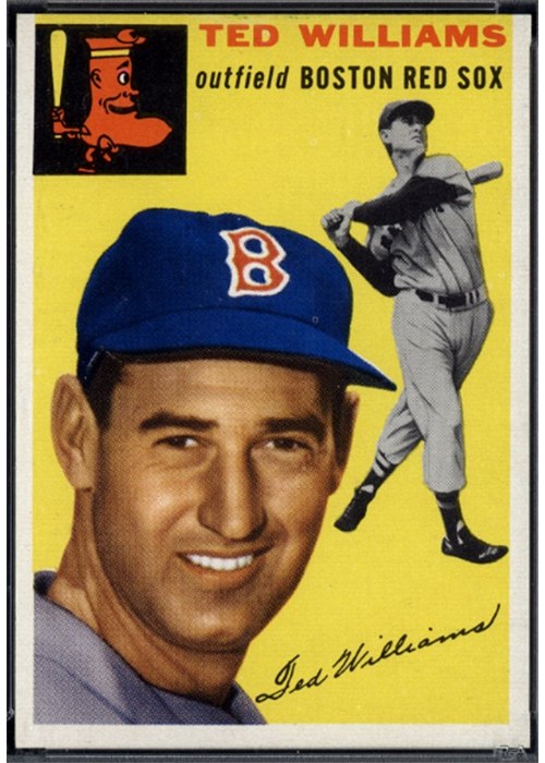 1954 Topps #250 Ted Williams, Boston Red Sox (front)